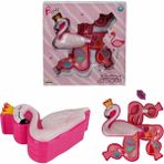 paraply Flamingo Şekilli 3 Katlı Makyaj Güzellik Seti Kız Erkek Çocuk Oyuncak Eğitici Oyuncaklar - Çok Renkli