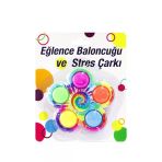 Paraply Pop İt Renkli Stres Çarkı Kız Erkek Çocuk Oyuncak Eğitici Oyuncaklar