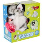 paraply PR66302-26T Yürüyen Tasmalı Peluş Yürüyen Husky Kız Erkek Çocuk Oyuncak Eğitici Oyuncaklar - Çok Renkli