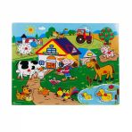 Paraply Tahta Raptiyeli Bultak Çiftlik Puzzle 9 Parça Kız Erkek Çocuk Oyuncak Eğitici Oyuncaklar