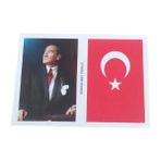 Paras Ticaret 10 Adet Küçük Sticker Mustafa Kemal Atatürk Türk Bayrağı Istikbal Göklerdedir 3 Lü Etiket Seti (Ebat: 16,8 cm x 12 Cm)