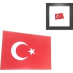 Paras Ticaret 10 Adet Türk Bayrağı Sticker A4 Etiket (Ebat: 29,7 cm x 21 Cm)