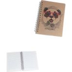 Paras Ticaret Metal Spiralli 80 Yaprak Kareli A6 Not Defteri Panda Baskılı ve Always Smile (Her Zaman Gülümse) Yazılı Bloknot (Ebat: 14,7 cm x 10,5 Cm)