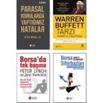Parasal Konularda Yaptığımız Hatalar + Warren Buffett Tarzı + Borsa Sihirbazları + Borsa’da Tek Başına / 4 Kitap Set