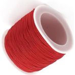 Paraşüt Ipi, Bileklik-Kolye Örgü Ipi 1 mm 50 Metre Kırmızı