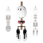 PARAX Gear-Rack Duvar Düzenleyici Bisiklet Aksesuarları için Ahşap - Boyut M 60 cm - Set 1: Kask, Gözlük, Ayakkabı - Bike Gear Organizer