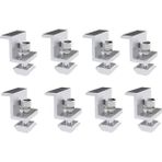 Parça 35MM Güneş Paneli Braketi Ayarlanabilir, Güneş Enerjisi Montajı, Çatı, Rv, Yatak, Kamp Için Trapez Sac (Yurt Dışından) - Set - Gümüş