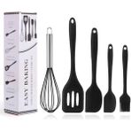 Parça Siyah Silikon Spatula Seti | Yanmaz, Yapışmaz ve Dayanıklı - standart