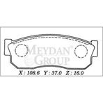 Parcaworld Nıssan Sunny- B11 Cd17- 84/86 Ön Fren Balatası Benzinli Tip (Disk) (108,6X37X16) (Daıwa) 41060-13A90