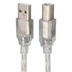 Parcbeny 1.5 Metre 13012 2.0V ŞEFFAF Kaliteli, Uzun ömürlü kullanım USB YAZICI KABLOSU (1.5 Metre)