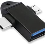 Parcbeny 6549 Micro USB Type-C 3 In 1 Dönüştürücü Çevirici Adaptör Otg USB 3.0 Girişli Type-C - Micro USB Dönüştürücü Aparat