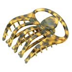 Parcelona Fransız Kıvrımlı Oval Pençe Leopar Baskılı Medium 7,62 cm Selüloz Yan Kaydırmalı Toka Klipsi Paris Kadınlar için Saç Aksesuarları Güçlü Tutuş, Kaymaz Kavrama Moda Dayanıklı Tasarım, Fransa'da Üretilmiştir (Leopar Baskı)