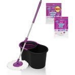 Parex Black Editlon Otomatik Temizlik Seti ve 3'lü Yedek Mop - Mor