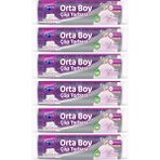 Parex Büzgülü 15'li Çöp Torbası Beyaz Sabun Kokulu Orta Boy 55 x 60 cm Altılı Paket