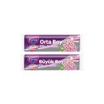 Parex Büzgülü Çöp Torbası Çilek Kokulu 5 Büyük ve 5 Orta Boy Set
