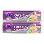 Parex Büzgülü Çöp Torbası Vanilya Kokulu Orta Boy 15'li 55 x 60 cm Ikili Paket
