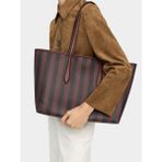 Parfois Içi Çıkarılabilir Çizgili Shopper Çanta - Standart - Bordo