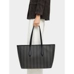 Parfois Içi Çıkarılabilir Çizgili Shopper Çanta - Standart - Siyah