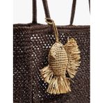 Parfois Kadın Charm'lı hasır Efektli Shopper Çanta - Standart - Kahverengi