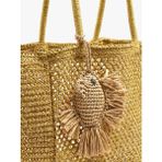 Parfois Kadın Charm'lı hasır Efektli Shopper Çanta - Standart - Limon