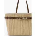 Parfois Kadın Hasır Desenli ve Kemer Detaylı Shopper Çanta - Standart - Natural