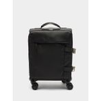 Parfois Teknik Kumaş Çekçekli Valiz Siyah 37x16x55 cm Ergonomik Tasarım ve Dört Tekerlekli