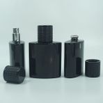 Parfüm Şişesi 100 ml (5 Adet ) Özel Siyah Elips Kolay Kapama Boş Şişe
