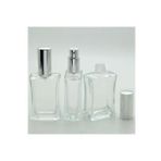 PARFÜM ŞİŞESİ 50 ML (2 ADET) İÇBÜKEY GRİ METAL VALF VE KAPAK BOŞ ŞİŞE