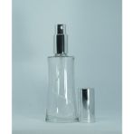 Parfüm Şişesi 50 ml (2 Adet) (TEKRAR DOLDURULABİLİR) Eyfel Gri Metal Valf ve Kapak Boş Şişe