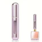 Parfüm Şişesinden Çanta Içi Mini Doldurulabilir Seyahat Cep Yedek Parfüm Şişesi 5 ml, Makyaj Organizer, (1 Adet) (Pembe)