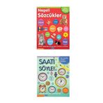 Parıltı Yayınları 3-6 Yaş Çocuklar İçin Neşeli Sözcükler-Saati Söyle 2 Kitap