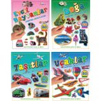 Parıltı Yayınları Çıkartma ve Aktivite Kitabı Serisi - Evcil Hayvanlar+Doğa+Taşıtlar+Uçaklar - 4+ Yaş - Okul Öncesi - Set - 4 Kitap - Çıkartma - Etkinlik - Aktivite