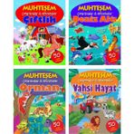 Parıltı Yayınları Muhteşem Çıkartmalar ve Aktiviteler Serisi 4 Kitap - 3+ Yaş - Okul Öncesi - 4 Kitap - Set - Çıkartma - Etkinlik - Bulmaca