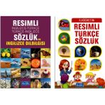 Parıltı Yayınları Resimli Türkçe Sözlük - Resimli İngilizce - Türkçe - Türkçe-İngilizce Sözlük 2 Kitap Set