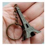 Paris Eyfel Kulesi 3D Metal Anahtarlık Gold Mat