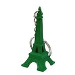Paris Eyfel Kulesi 3D Metal Anahtarlık Yeşil