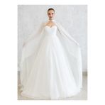 paris in paris BEYAZ ŞİFON KAFTAN-GELİNLİK ÜSTÜ PELERİN-BİNDALLI-ŞİFON KAFTAN-BEYAZ KINA ELBİSESİ