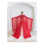 paris in paris YENİ NESİL KIRMIZI KAFTAN-BİNDALLI-GELİNLİK ÜSTÜ PELERİN-ŞİFON KAFTAN-KIRMIZI KINA ELBİSESİ