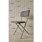 PARİTE SEDIA PIEGHEVOLE KATLANIR SANDALYE GRİ KUMAŞ GRİ İSKELET