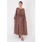 Park Moda AN10494 PÜSKÜL DETAYLI ÇITIR ÇİÇEK DESEN ELBİSE