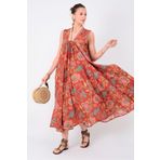 Park Moda AN10599 ZUEL ETNİK DESEN KOLSUZ ELBİSE