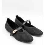 Park Moda Kadın Tokalı Triko Babet Pm 566 - K1502/1 - Siyah