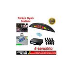 Park Sensoru Turkce Ses,Dijital Ekran,Ses Ikaz,4 Sensor