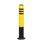 Park ve Yol Güvenliği için Yansıtıcı Şeritli Ağır Hizmet Tipi Çelik Güvenlik Bollard Sarı/Siyah