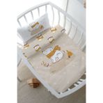Park Yatak Nevresim Takımı (80x120) - For Baby Serisi - Kahverengi Atkılı Ayı