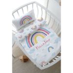Park Yatak Nevresim Takımı (80x120) - For Baby Serisi - Pembe Gökkuşağı