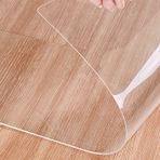 Parke Zemin için Şeffaf PVC Ofis Koltuğu Paspası Dayanıklı 1,5 mm Kalın Mat Bilgisayar Oyun Koltuğu için Masa Altında Ahşap/Fayans Koruma Matı Kaymaz ve Tekerlek Dostu Boyut: 150x190cm