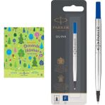 Parker 1950322 Rollerball Kalem Yedeği, Ince Uç, Mavi... +1 Parça Fırsat Seti
