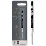 Parker 1950344 Jel Tükenmez Kalem Yedeği, Orta Kalınlıkta Uç, Siyah, gri