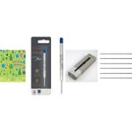 Parker 1950371 Quinkflow Tükenmez Kalem Yedeği, Orta Kalınlı... +3 Parça Fırsat Seti
